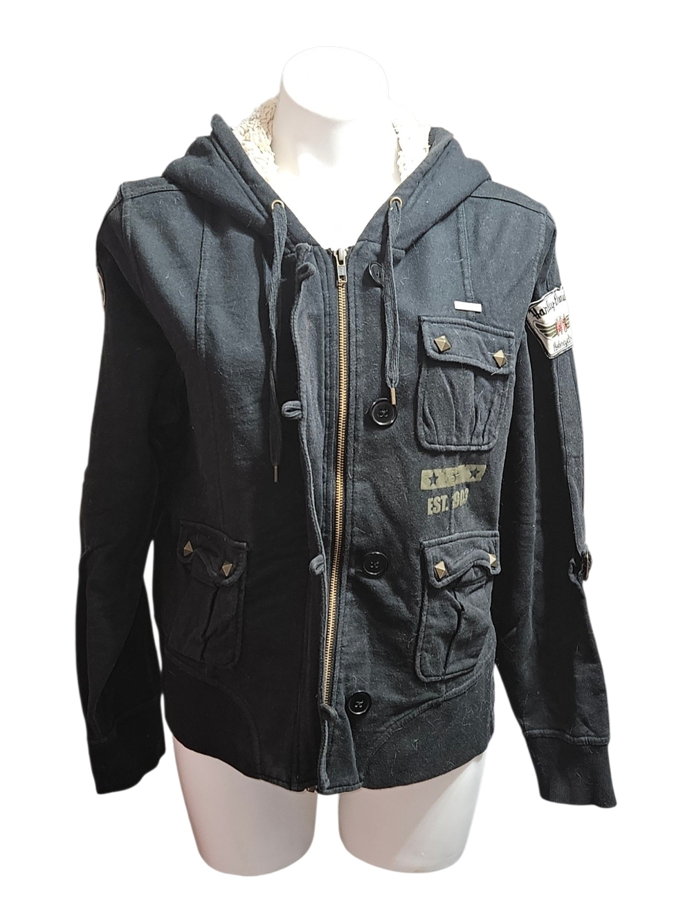 Harley-Davidson Black Zip-Up Sweatshirt